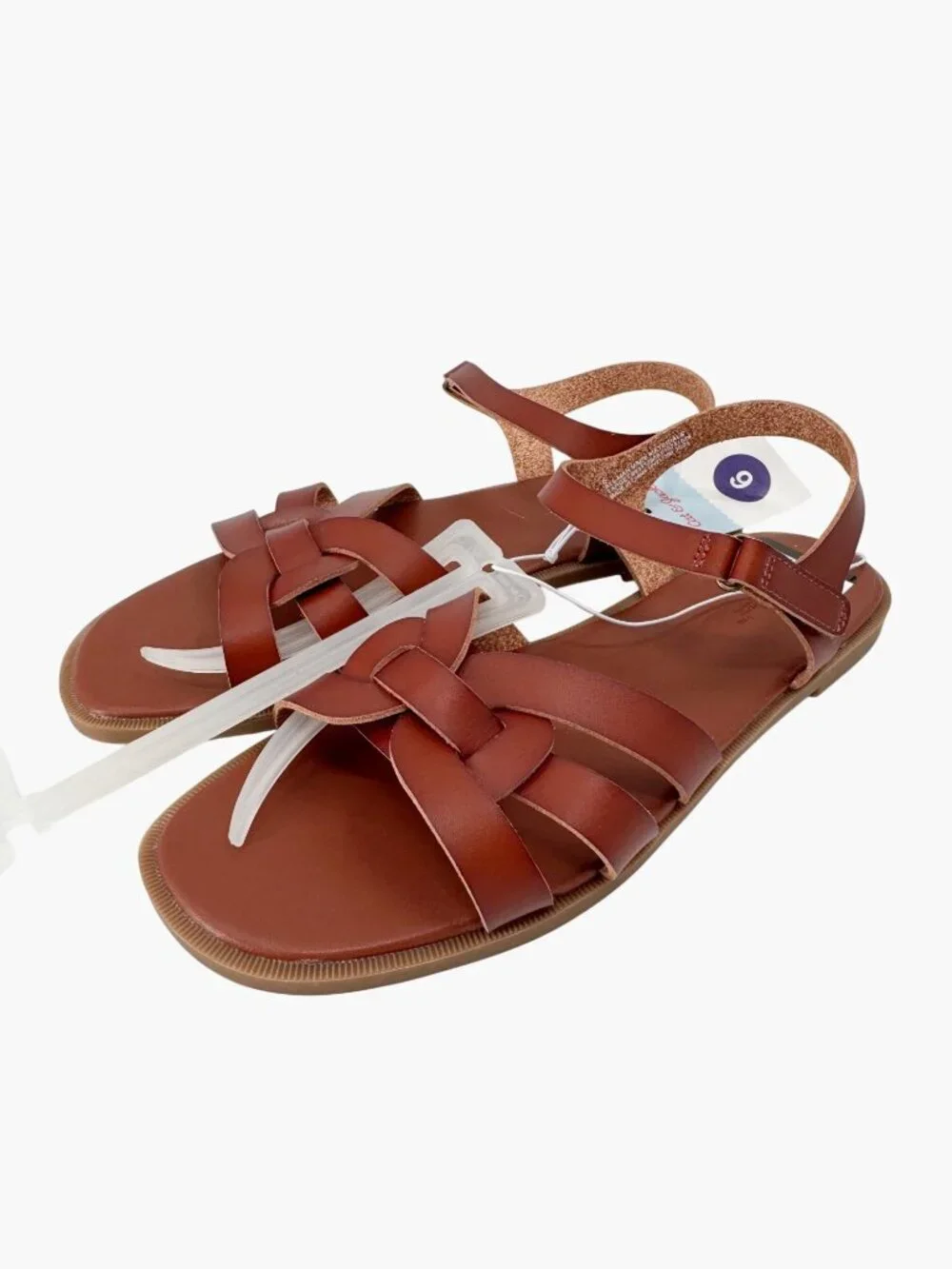 NEW Cat & Jack Kids' Christa H-Band Sandals - Brown - Size 6